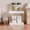 Transparent Seasoning Box Plastic Condiment Storage Container Sealed Seasoning Tank  Household