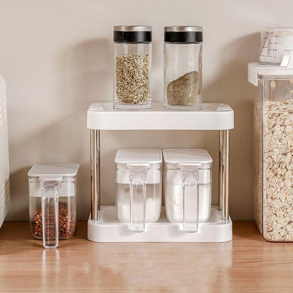 Transparent Seasoning Box Plastic Condiment Storage Container Sealed Seasoning Tank  Household