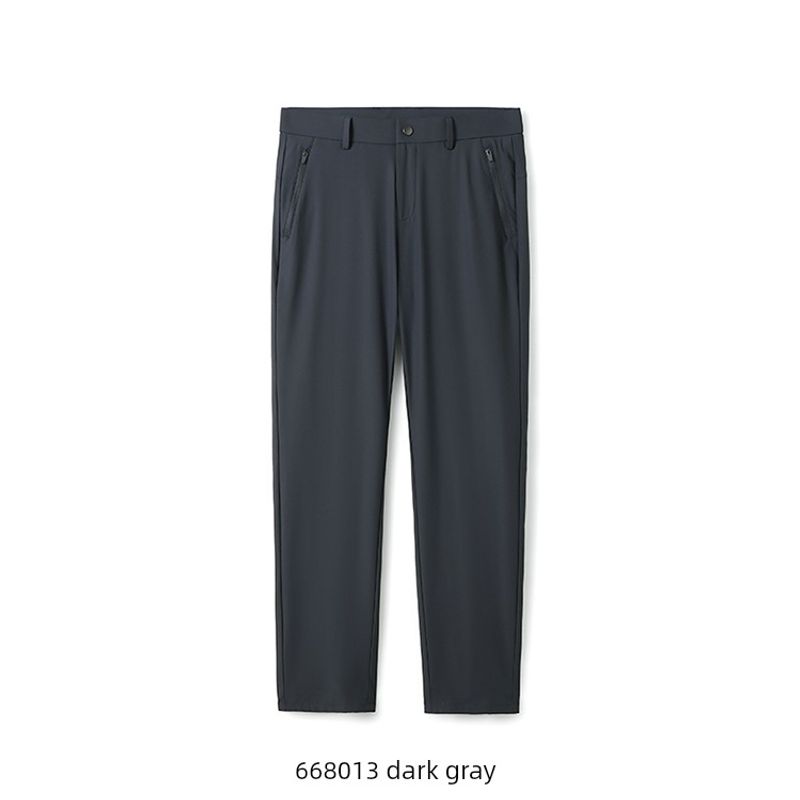 Outdoor Quick-Dry Cool Elastic Straight-Leg Business Casual Pants for Men, Summer Thin Style, Export Men's Pants with Drape Effect, Long Pants