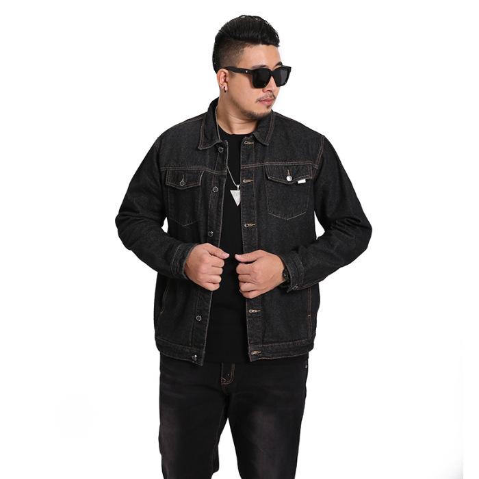 Jachetă Denim Retro Workwear Mărimi Mari 7XL pentru Bărbați Stil Lejer Jachetă Denim de Primăvară și Toamnă pentru Bărbați