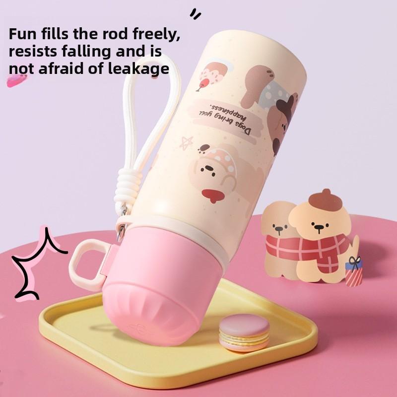 Childrens Cartoon Puppy Stainless Steel Thermos With Bouncing Cap For Outdoor Activities And Gifts