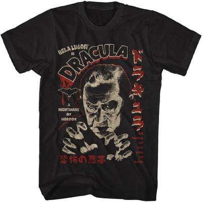 Dracula T Shirt Bela Lugosi Kanji Dracula Adult Short Sleeve T Shirts Vintage Style Graphic Tees