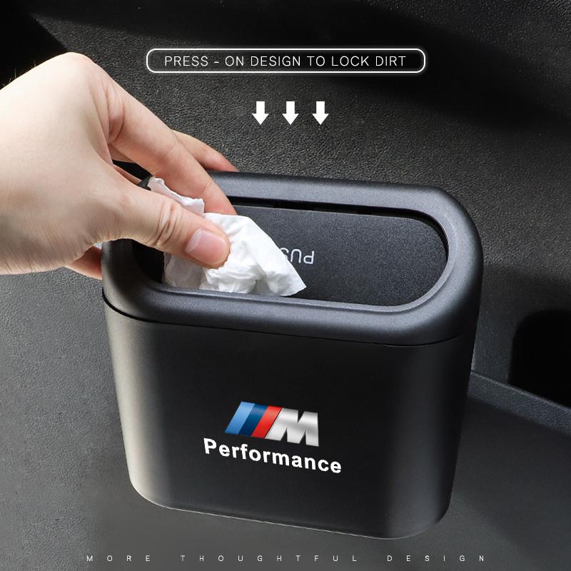 2026 Hot Portable Car Trash Can Hanging Organization Storage Box Sticker For BMW X1 X3 X4 X5 E46 E90 F20 E60 E39 F10 M1 M2 M3 M5 M6 E87