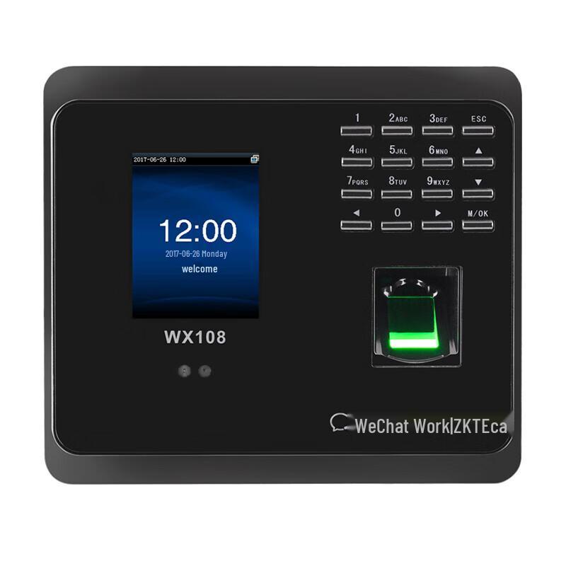 ZKTECO WX108 Face & Fingerprint Attendance Machine CN plug (adapter included)