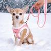 Soft Dog Harness Leash Set Adjustable Dog Harnesses With Cute Bowtie Accessories Warm Winter Pet Vest Lead for Small Medium Dogs