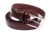 STCRAFT Tochigi Leather Belt for Men - Leather Business Belt with a Glossy Finish, Casual Style, Adjustable Size, Made In Japan (Brown)