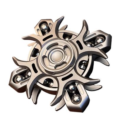 Oracle Tuning Fork Gyro Fidget Spinner Crisp Sound Double-Sided Linkage Stress Relief Toy Metal Decompression Fingertip Gyro Toy