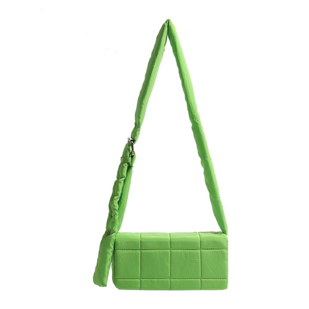 High-End Niche Underarm Bag Down Bag Mesh Pillow Bag Single Shoulder Handbag Winter New Crossbody Small Square Bag Trendy