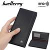RFID Protection Long Wallets for Men Vintage Design Business ID Card Holder Anti Theft Cash Money Bags Purse GZW
