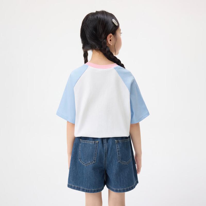 Xiaoyinman Girls' Antibacterial Cotton Printed T-Shirt