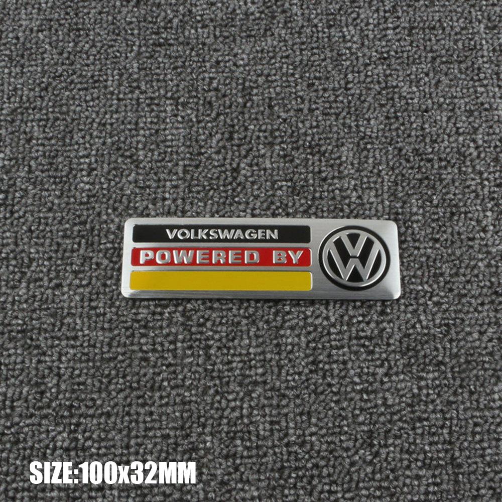 RUNTB1 1Pc 3D Metal Stickers Car Body Trunk Decal For VW Golf GTI Tiguan Jetta Transporter Passat T5 Polo Touran Scirocco Arteon T-ROC