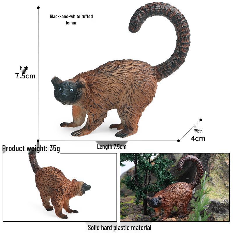 Realistic Animal Heart Model Toy: Lemur, Raccoon, Orangutan, Baboon