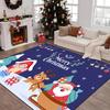 Merry Christmas Greetings Santa Claus Reindeer Carpet Printing Suitable For All Seasons Room Art Dormitory Decoration