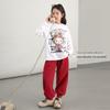 LUSON Girls' Cartoon Long-Sleeve T-Shirt