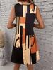 Spring&Summer Women's Geometric Pattern Sleeveless Dress For Summer Vacation Women Bohemia Dresses