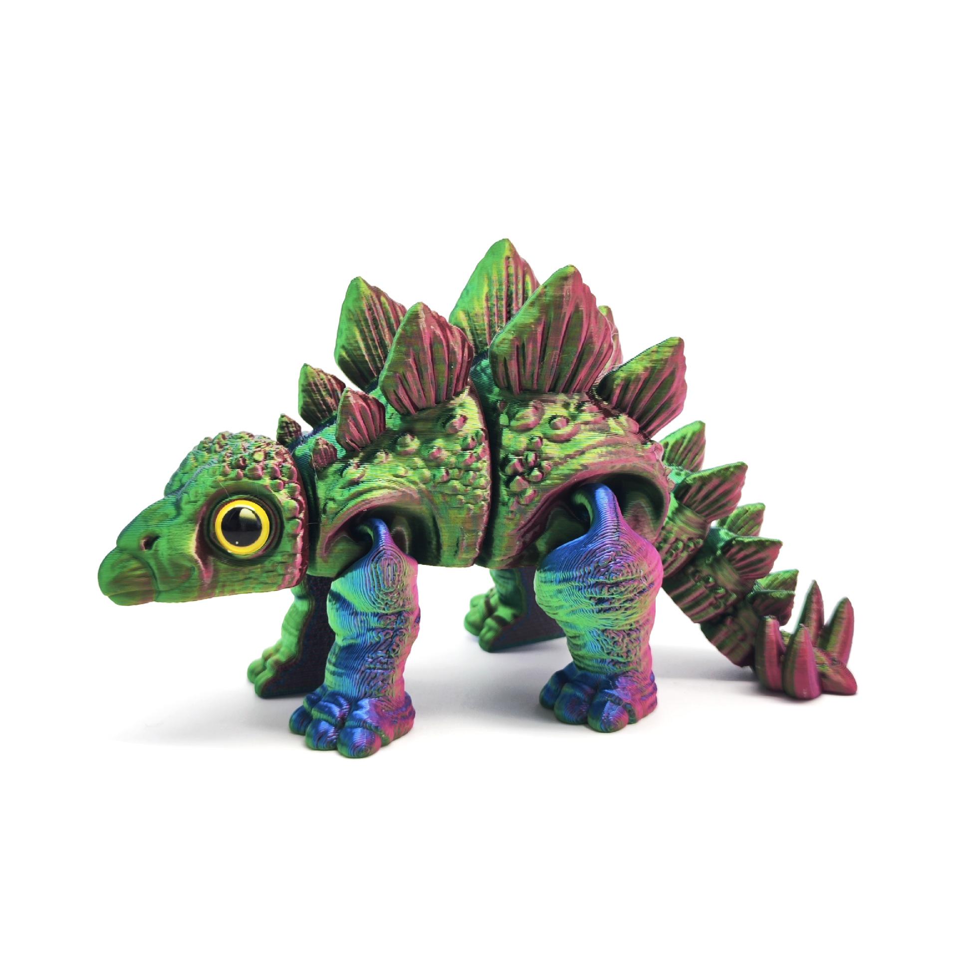 3D Printed Jointed Stegosaurus Dinosaur Model Ornament 13cm