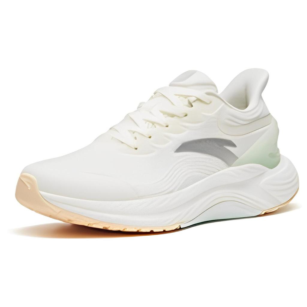 New Anta Gen 3.0 Lite Cushioning, Slip Resistant, And Abrasion Resistant Low Top Running Shoes Women's Ivory White 122315586-3