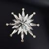 Flower Brooch Metal Exaggerated Rhinestone Brooch Oversized Snowflake Full Diamond Accessories Female Brooch