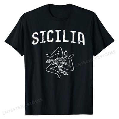Sicilia Italy Sicily Sicilian Siciliano Italia Italian T-Shirt Printed On T Shirts Faddish Tops T Shirt Cotton Men Casual