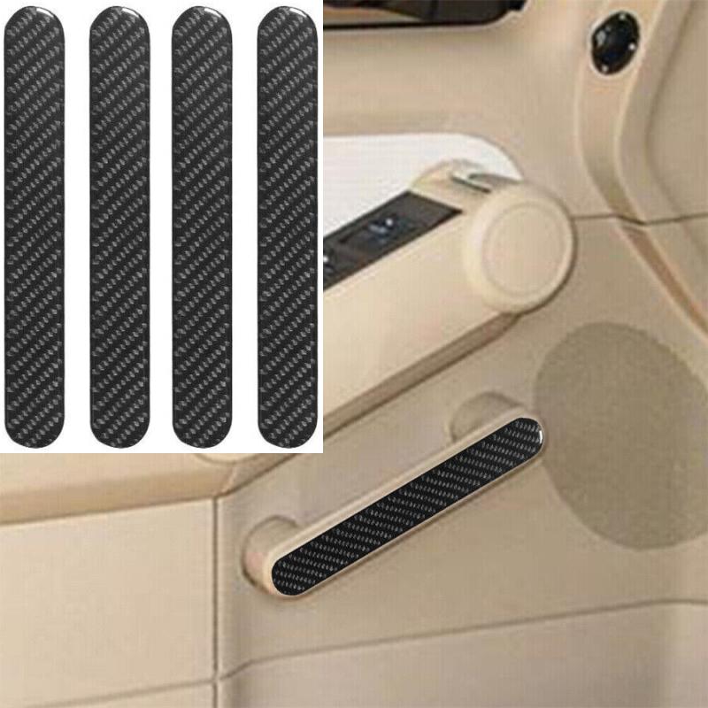 4pcs Carbon Fiber Interior Door Armrest Panel Cover For Ford Explorer 2008-2010