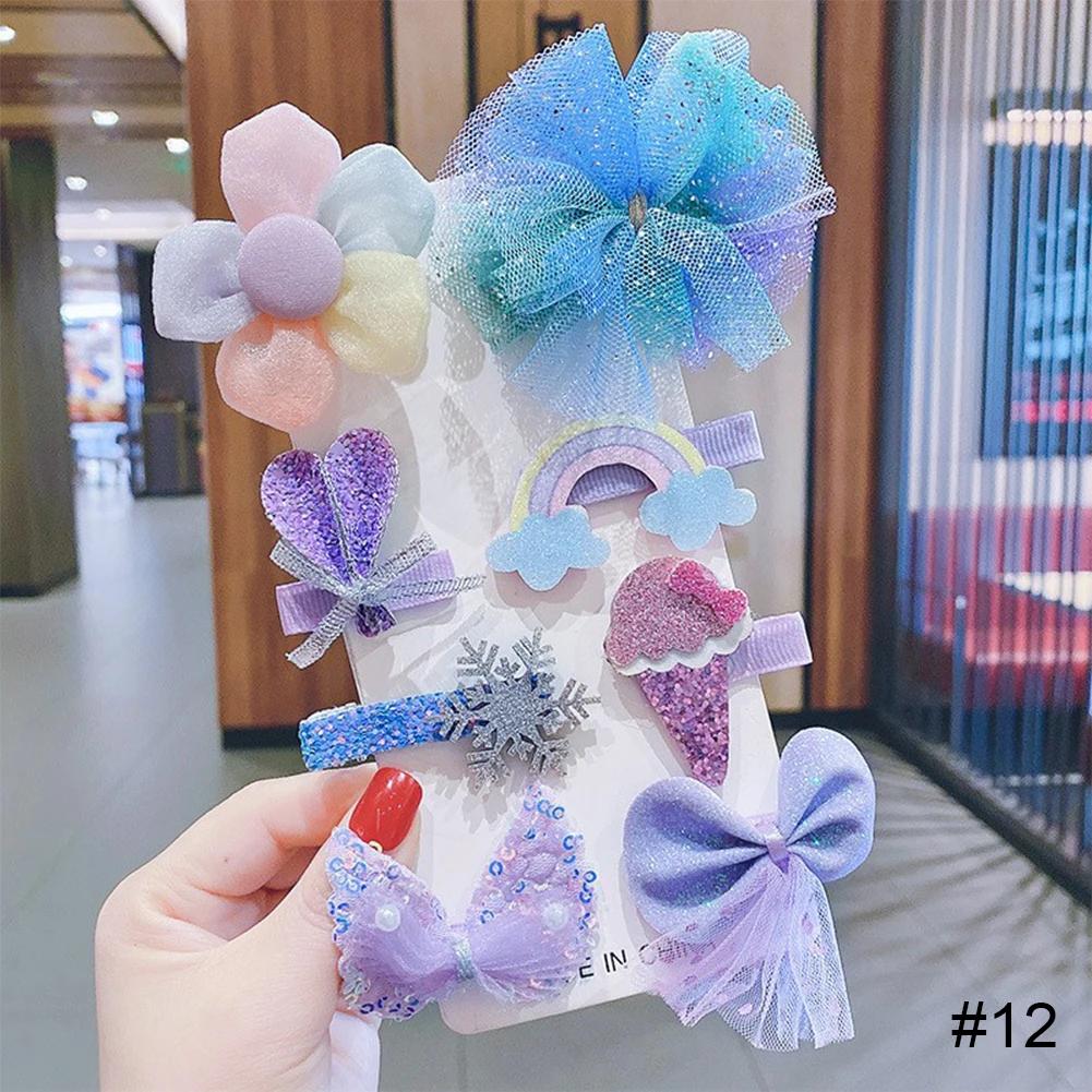 8Pcs/Set Sweet Big Bow Flower Elastic Hairbands Children Girls Hair Ties Fashion Headbands Hair Accessories Rubber Band For Kid