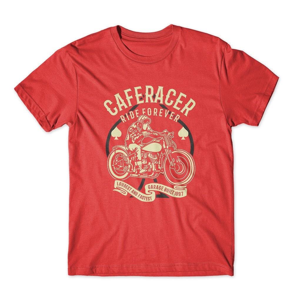 

Caferacer Ride Forever T-Shirt. Motorcycle Biker 100% Cotton Premium Tee New L