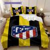 Vibrant Yellow Black Stripes Shield Emblem Three-piece Set (1 * Duvet Cover + 2 * Pillowcase, Without Core) Duvet Cover and Pillowcase