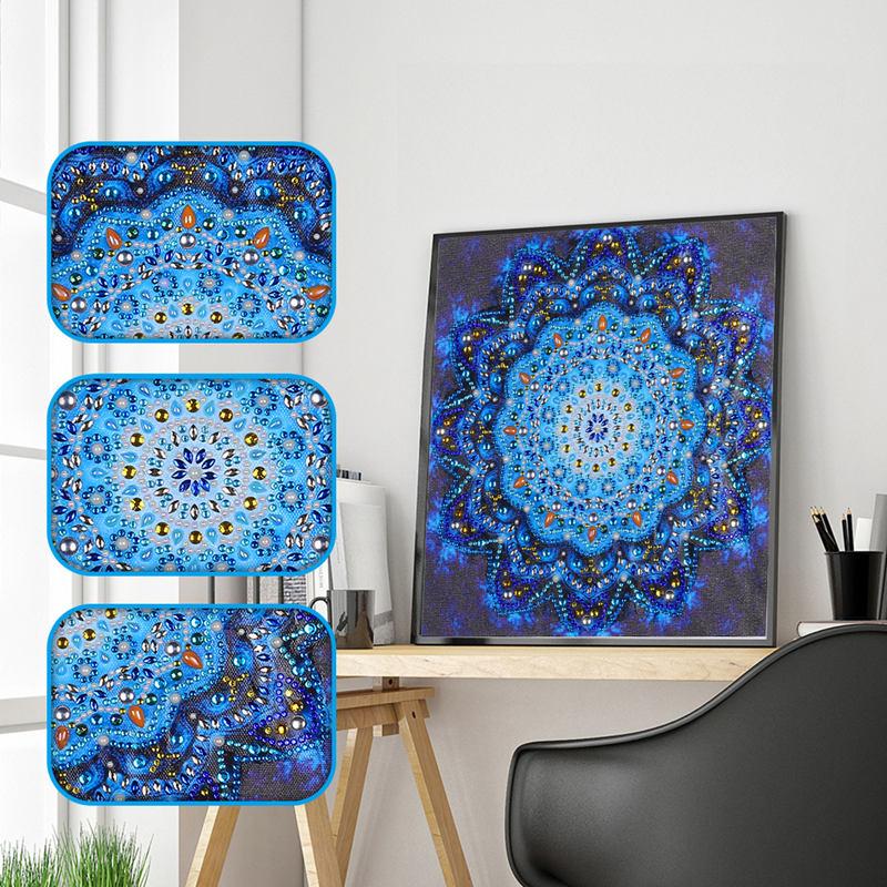Ny spesiell form diamantmaleri Blomst Scenisk mønster DIY 5D Del Drill Kryssstingsett Krystallkunst Rhinestone Broderi