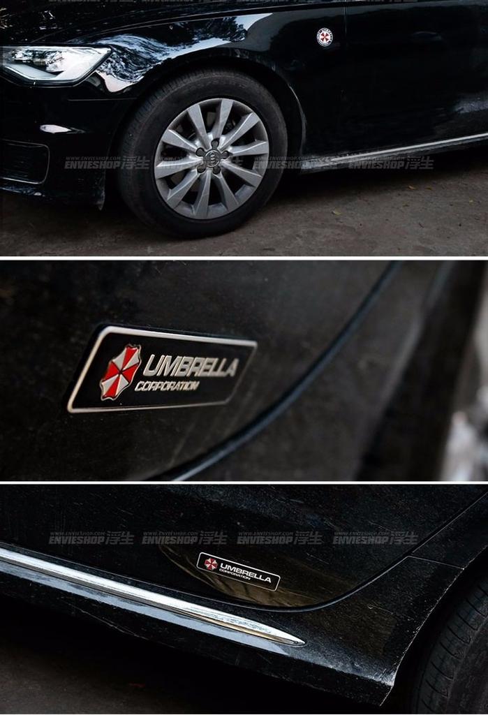 [GATTO] Biohazard Umbrella Company 3D Metal Sticker Emblem Set of