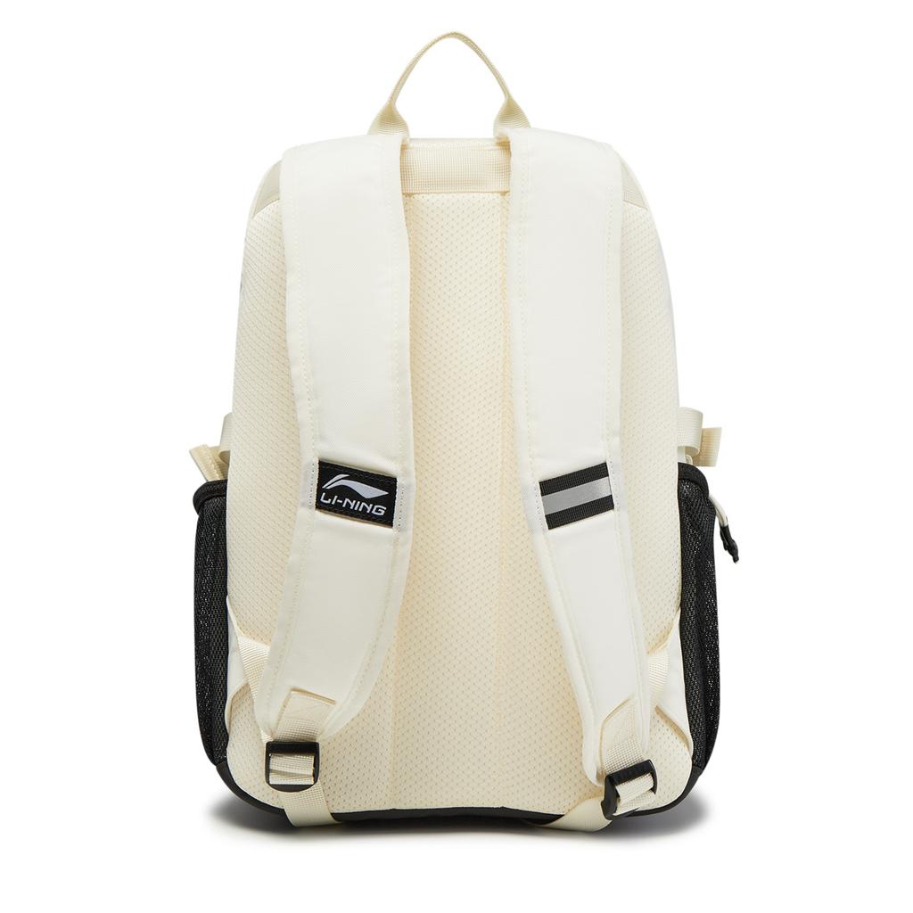 New LiNing Sports Life Collection Polyester Backpack Unisex Milk White & Black ABSV099-1
