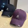 Retro Hole in The Wall Hard Top Hat for Women Letter Embroidered Peaked Cap Lesbian Couple Baseball Cap Outdoor