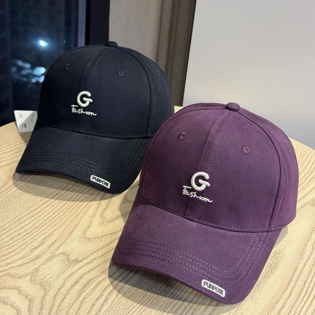 Retro Hole in The Wall Hard Top Hat for Women Letter Embroidered Peaked Cap Lesbian Couple Baseball Cap Outdoor