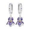 Cercei Orstarry din Argint S925 Exquisite Cercei Iris Albastru Pentru Femei Cadou de Ziua de Naștere Bijuterii din Argint