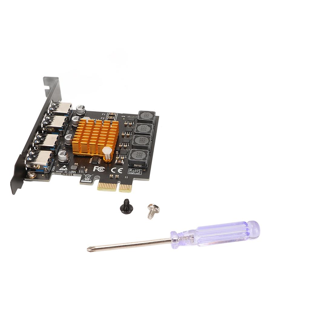 PCIE To USB 3.0 Expansion Card 4 Ports PCIE To USB 3.0 Backward Compatible Stable Safe USB 3.0 Expansion Card for PC