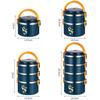 1-4Layer Stainless Steel Bento Box Set Cartoon Child Adult School Office Food Storage Container Outdoor Camping Picnic Lunch Box