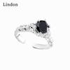 Lindon Classic Copper Alloy Zirkonový prsten Dámské šperky Svatební slib Party dárek