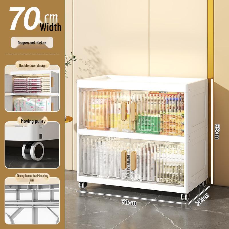 Transparenter Doppeltür-Aufbewahrungsschrank für Schuhe, Schlafzimmer, Wohnzimmer und Snacks