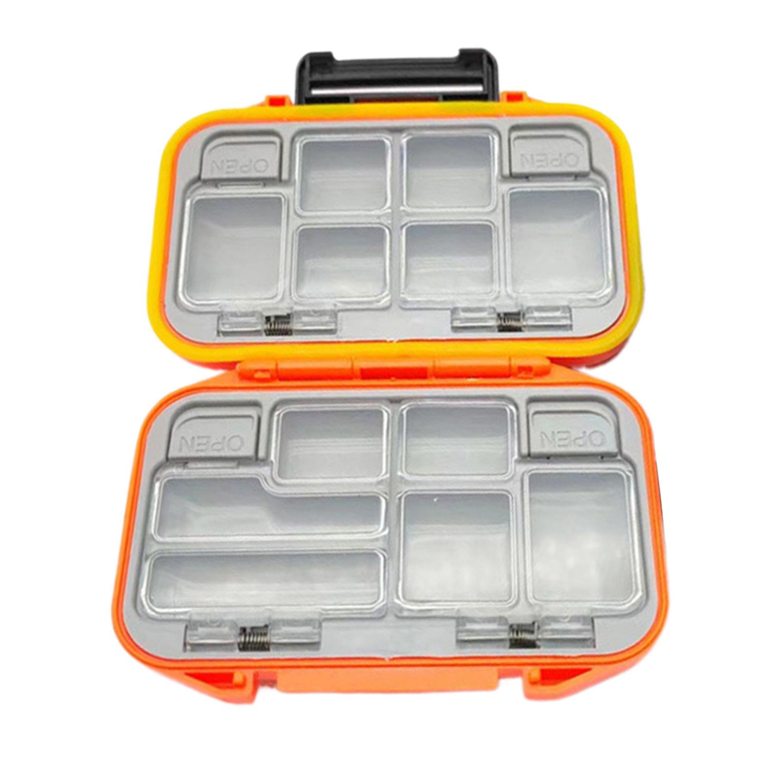 

Double-sided 12 Compartments Fishing Tackle Box Baits Lures Hook Storage Box Fishing Accessories Convenient Storage Case помаранчевий