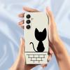 For Samsung Galaxy A16 5G/4G Case Black Cat on the Wall Pattern Printing Straight Edge TPU Phone Back Cover