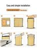 Large Bamboo Fabric Laundry Hamper with Lid - Foldable Bedroom Storage Basket