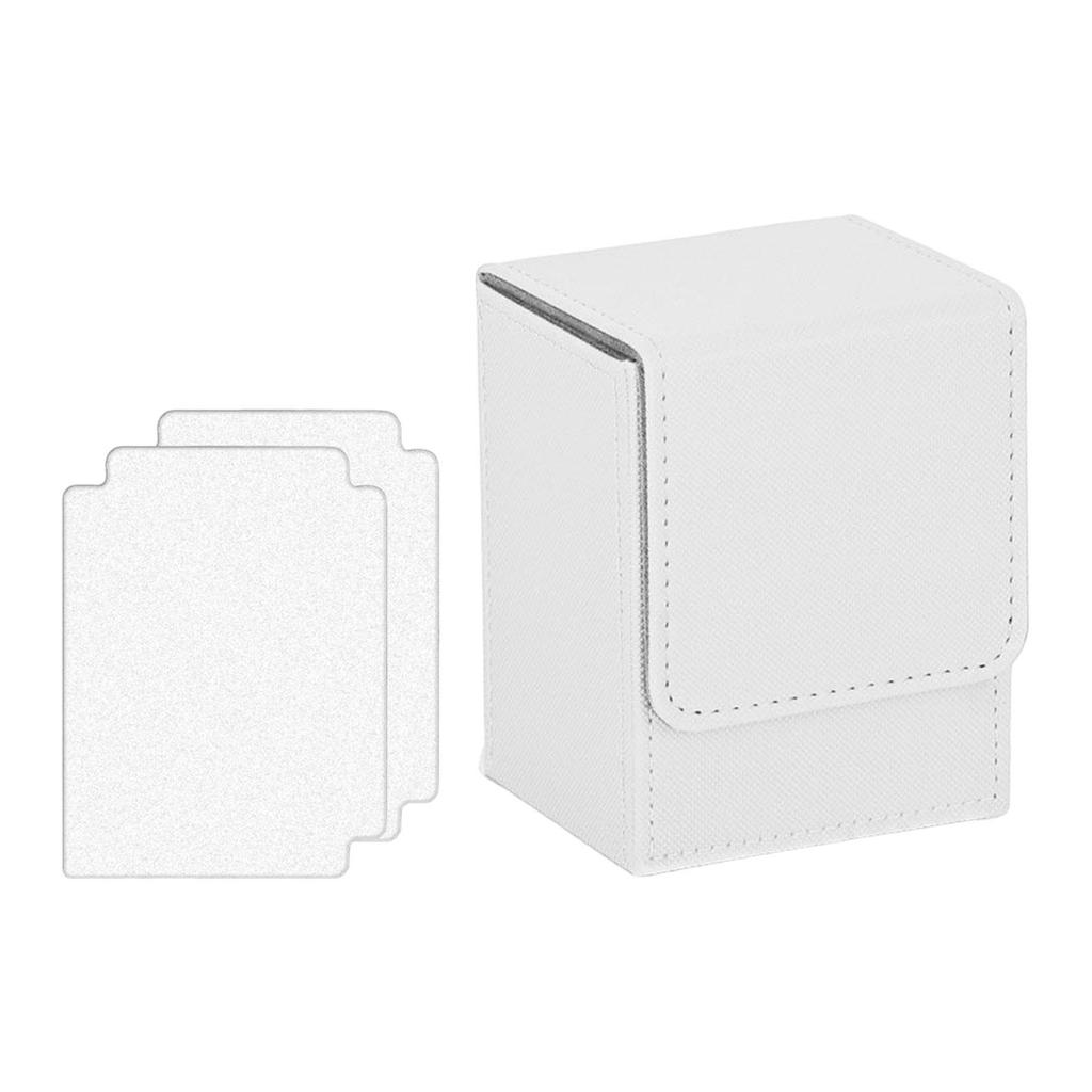 Trading Card Deck Box with Baffle Holds 100 Trading Card Premium Protective Cards Case for TCG Collectible Cards Card