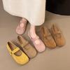 Retro Round Head Flat Bottom Shallow Mouth Single Shoes Women's 2025 New Spring and Autumn Skirt Mary Jane Shoes