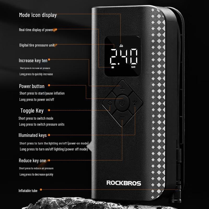 Rockbros Wireless Portable Electric Air Pump