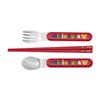 MIKIHOUSE Puzzle Blocks BPA Free Dishwasher Safe Chopsticks Spoon Fork Lunch Utensil Set with Sliding Case 197 x 84 19 mm