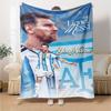 Messi Customize Your Name Blanket Throw Customizable Blanket Comfortable Perfect for Couch Office Chair Chair Livingroom Four Seasons Multipurpose