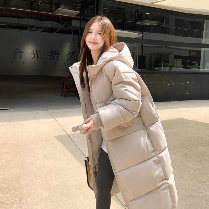 Winter New Cotton-padded Women's Long Down Cotton-padded Jacket Thickened Over the Knee and Ankle Loose Bread-padded Jacket