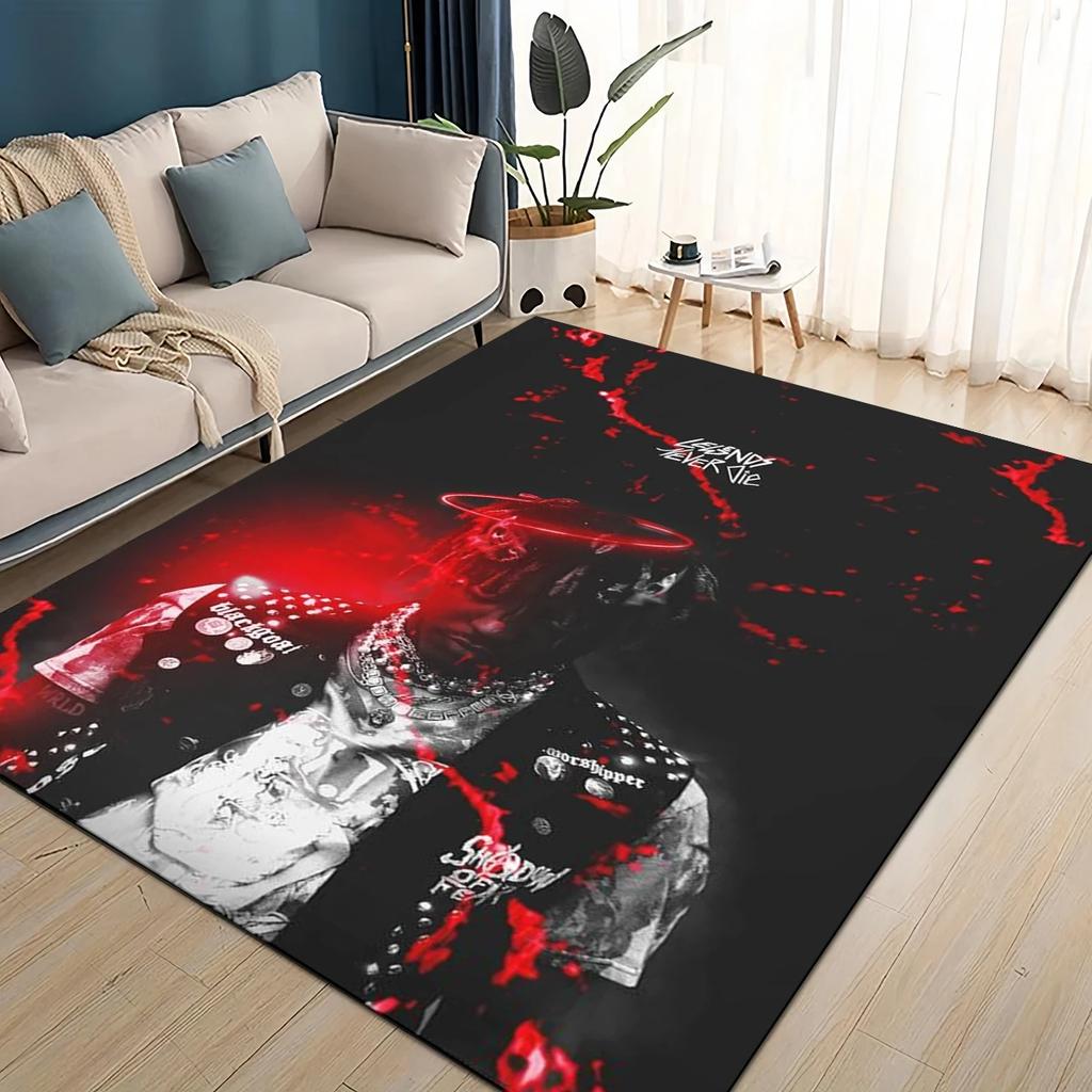 HD Juice WRLD 999 3D Legend Rapper Star Rug Carpet for Living Room Bedroom Home Decor,kids Play Non-slip for Sofa Doormat