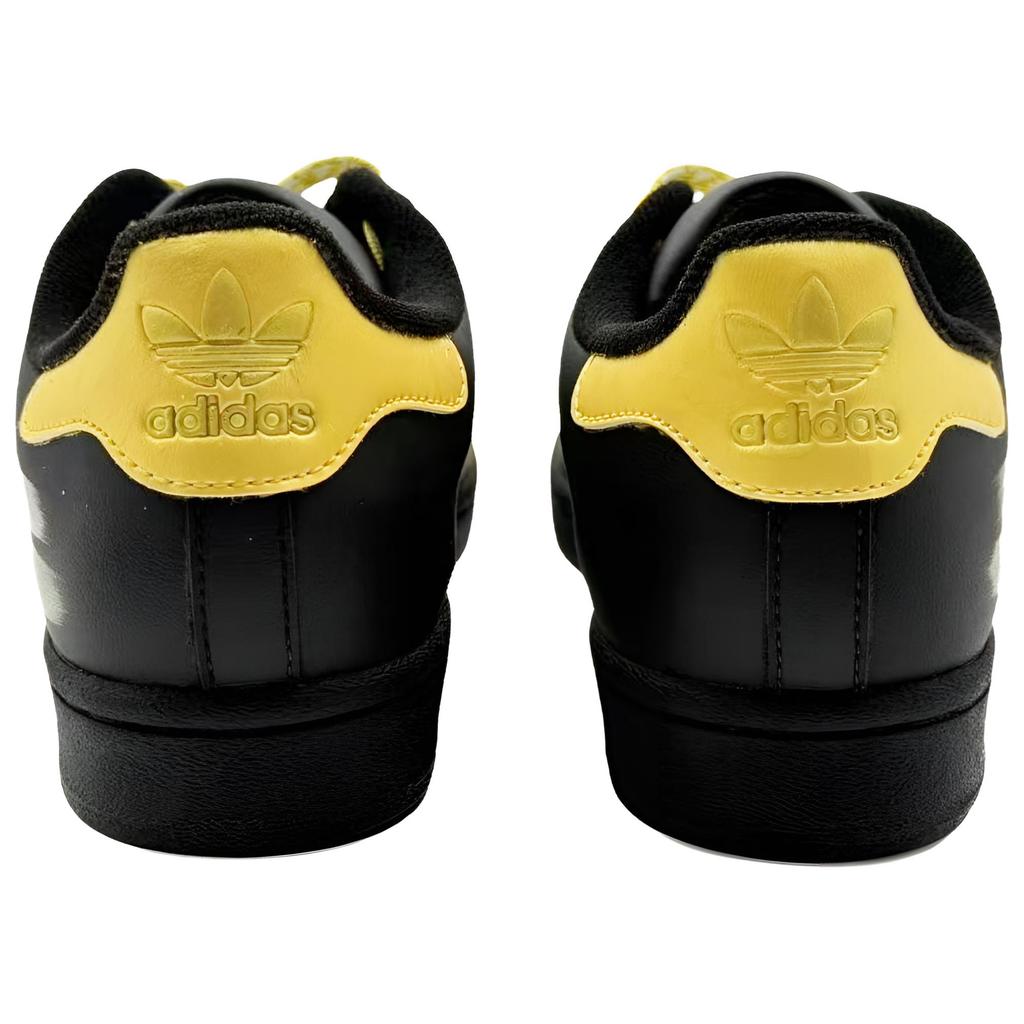 Adidas Originals Superstar 2 Abrasion Resistant Low top Skateboard Shoes Unisex Black Gold JI0079(Team1284-)