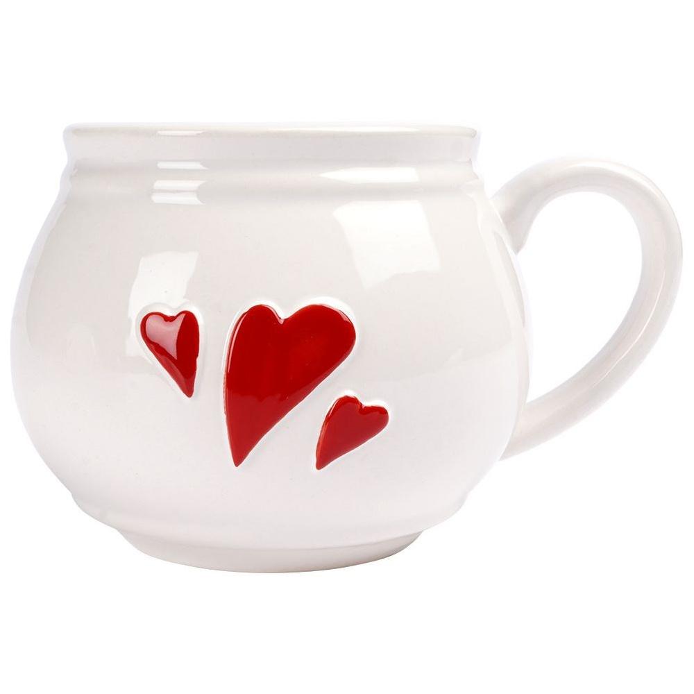 Large Porcelain Mug for Drinking Tea, Herbs, Coffee, Chocolate, Heating XL