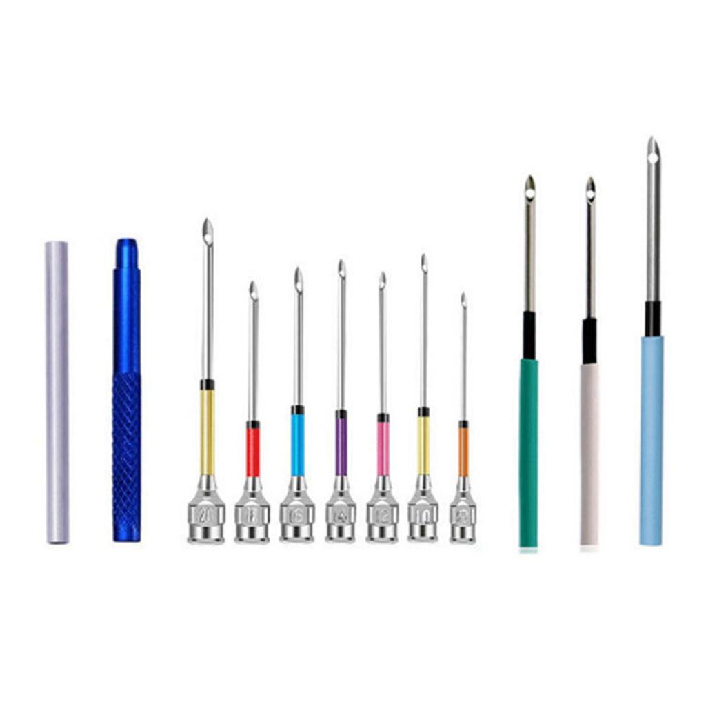 Punch Needle Set Punch Needle Tool with Seam Ripper Needle Threader for Beginner DIY Embroidery Floss Cross Stitching